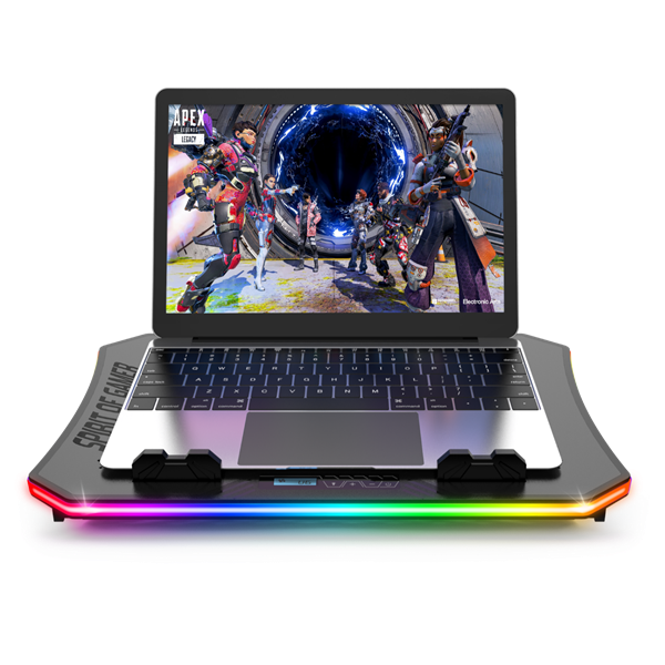 Spirit of Gamer Notebook Hűtőpad 17"-ig - AIRBLADE 1200 RGB (18dB; max. 79 m3/h; 3x11cm+3x70cm, RGB LED, 2xUSB2.0) - Image 4