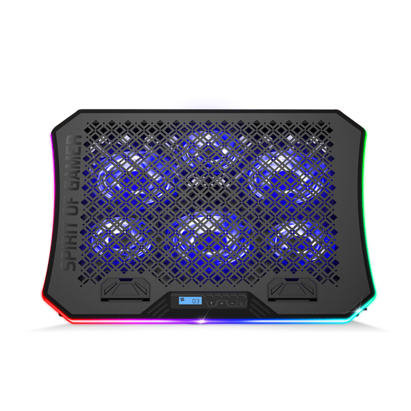 Spirit of Gamer Notebook Hűtőpad 17"-ig - AIRBLADE 1200 RGB (18dB; max. 79 m3/h; 3x11cm+3x70cm, RGB LED, 2xUSB2.0) - Image 5