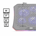 Spirit of Gamer Notebook Hűtőpad 17"-ig - AIRBLADE 1200 RGB (18dB; max. 79 m3/h; 3x11cm+3x70cm, RGB LED, 2xUSB2.0) - Image 6