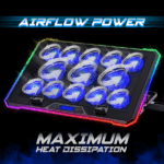 Spirit of Gamer Notebook Hűtőpad 17"-ig - AIRBLADE 1300 RGB (25,8dB; max. 169 m3/h; 10x6cm+3x8cm, RGB LED, 2xUSB2.0) - Image 2