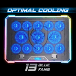 Spirit of Gamer Notebook Hűtőpad 17"-ig - AIRBLADE 1300 RGB (25,8dB; max. 169 m3/h; 10x6cm+3x8cm, RGB LED, 2xUSB2.0) - Image 3