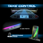 Spirit of Gamer Notebook Hűtőpad 17"-ig - AIRBLADE 1300 RGB (25,8dB; max. 169 m3/h; 10x6cm+3x8cm, RGB LED, 2xUSB2.0) - Image 5