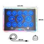 Spirit of Gamer Notebook Hűtőpad 17"-ig - AIRBLADE 1300 RGB (25,8dB; max. 169 m3/h; 10x6cm+3x8cm, RGB LED, 2xUSB2.0) - Image 8