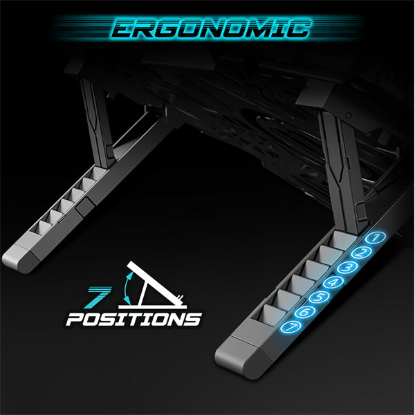 Spirit of Gamer Notebook Hűtőpad 17"-ig - AIRBLADE 500 RGB (25dB; 4x12cm, RGB, 2xUSB2.0) - Image 3