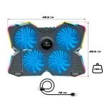 Spirit of Gamer Notebook Hűtőpad 17"-ig - AIRBLADE 500 RGB (25dB; 4x12cm, RGB, 2xUSB2.0) - Image 5