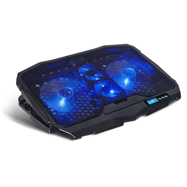 Spirit of Gamer Notebook Hűtőpad 17"-ig - AIRBLADE 600 Blue (15dB; max. 95,14 m3/h; 2x12cm, LED, 2xUSB2.0)