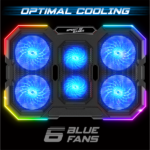 Spirit of Gamer Notebook Hűtőpad 17"-ig - AIRBLADE 700 RGB (29dB; max. 180 m3/h; 4x10cm+2x7cm, RGB LED, 2xUSB2.0) - Image 3