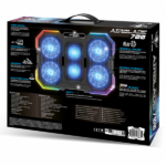 Spirit of Gamer Notebook Hűtőpad 17"-ig - AIRBLADE 700 RGB (29dB; max. 180 m3/h; 4x10cm+2x7cm, RGB LED, 2xUSB2.0) - Image 2
