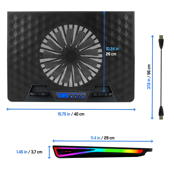 Spirit_of_Gamer_Notebook_Hutopad_17-ig_-_AIRBLADE_800_RGB_26dB_max_79_m3h_2x17cm_RGB_LED_2xUSB20-i257269.png Spirit of Gamer Notebook Hűtőpad 17"-ig - AIRBLADE 800 RGB (26dB; max. 79 m3/h; 2x17cm, RGB LED, 2xUSB2.0) - Image 4
