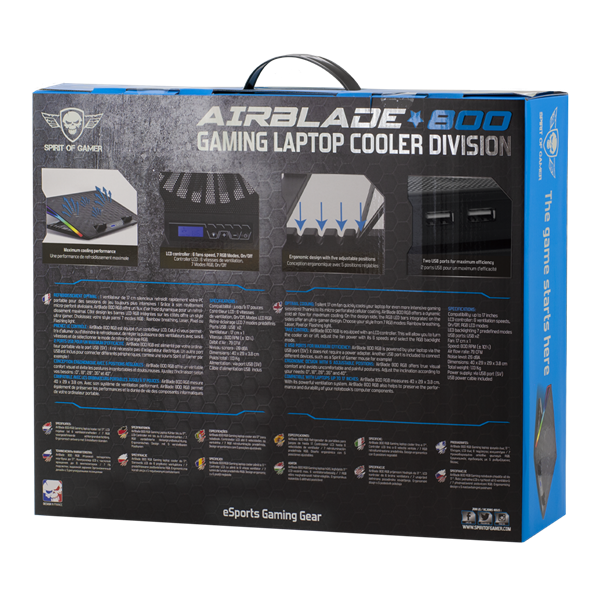 Spirit_of_Gamer_Notebook_Hutopad_17-ig_-_AIRBLADE_800_RGB_26dB_max_79_m3h_2x17cm_RGB_LED_2xUSB20-i257279.png Spirit of Gamer Notebook Hűtőpad 17"-ig - AIRBLADE 800 RGB (26dB; max. 79 m3/h; 2x17cm, RGB LED, 2xUSB2.0) - Image 6