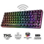 Spirit of Gamer Billentyűzet Vezeték nélküli - ELITE K70 (TKL, 85 gomb,, RGB LED,USB, anti-ghost, fekete, magyar)
