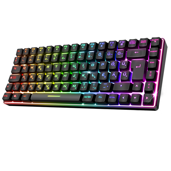 Spirit of Gamer Billentyűzet Vezeték nélküli - ELITE K70 (TKL, 85 gomb,, RGB LED,USB, anti-ghost, fekete, magyar) - Image 2