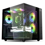 Spirit of Gamer Számítógépház - BANDIT GT (fekete, ablakos, 3x12cm ventilátor, alsó táp,  ATX, 1x USB-C, 3x USB-A)