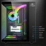 Spirit of Gamer Számítógépház - BANDIT GT (fekete, ablakos, 3x12cm ventilátor, alsó táp,  ATX, 1x USB-C, 3x USB-A) - Image 5