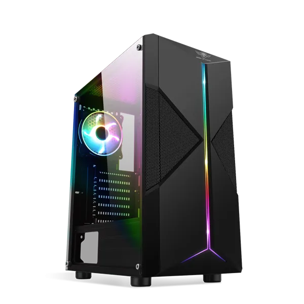 Spirit of Gamer Számítógépház - CLONE 3 Black (fekete, ablakos, 2x12cm ventilátor, alsó táp,  ATX, 1xUSB3.0, 2xUSB2.0) - Image 2