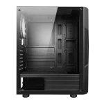 Spirit of Gamer Számítógépház - CLONE 3 Black (fekete, ablakos, 2x12cm ventilátor, alsó táp,  ATX, 1xUSB3.0, 2xUSB2.0) - Image 3