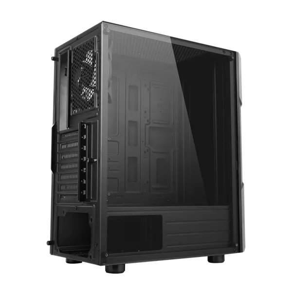 Spirit of Gamer Számítógépház - CLONE 3 Black (fekete, ablakos, 2x12cm ventilátor, alsó táp,  ATX, 1xUSB3.0, 2xUSB2.0) - Image 7