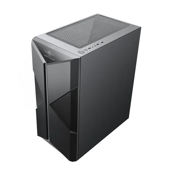 Spirit of Gamer Számítógépház - CLONE 3 Black (fekete, ablakos, 2x12cm ventilátor, alsó táp,  ATX, 1xUSB3.0, 2xUSB2.0) - Image 8