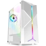 Spirit of Gamer Számítógépház - CLONE 3 White (fekete, ablakos, 2x12cm ventilátor, alsó táp,  ATX, 1xUSB3.0, 2xUSB2.0)