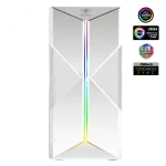 Spirit of Gamer Számítógépház - CLONE 3 White (fekete, ablakos, 2x12cm ventilátor, alsó táp,  ATX, 1xUSB3.0, 2xUSB2.0) - Image 2