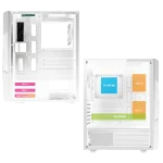 Spirit of Gamer Számítógépház - CLONE 3 White (fekete, ablakos, 2x12cm ventilátor, alsó táp,  ATX, 1xUSB3.0, 2xUSB2.0) - Image 8