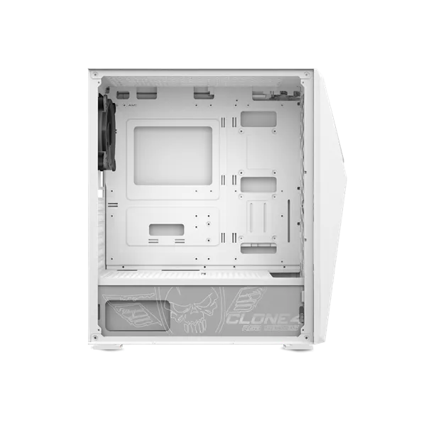 Spirit of Gamer Számítógépház - CLONE 4 White (fekete, ablakos, 2x12cm ventilátor, alsó táp,  ATX, 1xUSB3.0, 2xUSB2.0) - Image 9