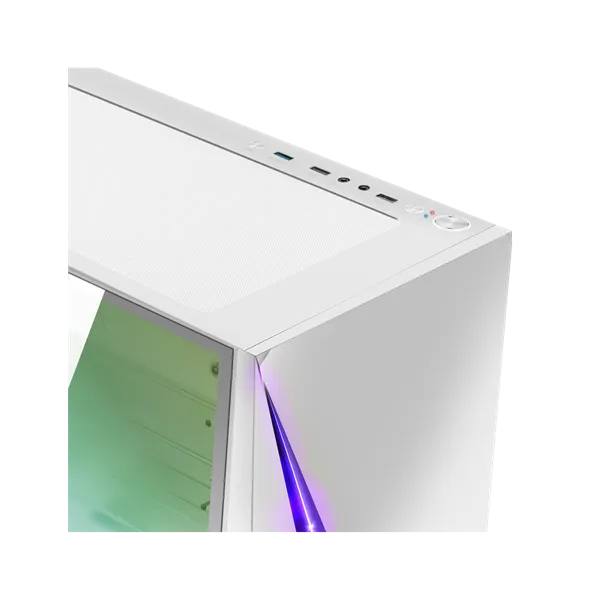 Spirit of Gamer Számítógépház - CLONE 4 White (fekete, ablakos, 2x12cm ventilátor, alsó táp,  ATX, 1xUSB3.0, 2xUSB2.0) - Image 12