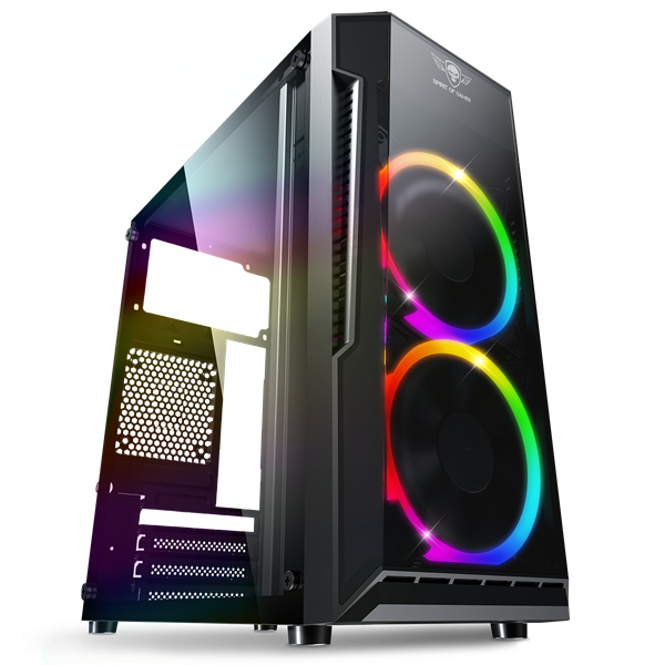 Spirit of Gamer Számítógépház - Deathmatch 3 RGB (fekete, ablakos, 2x12cm, ventilátor mATX, ITX, 1xUSB3.0, 2xUSB2.0) - Image 2