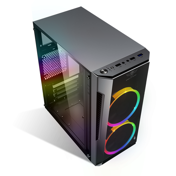 Spirit of Gamer Számítógépház - Deathmatch 3 RGB (fekete, ablakos, 2x12cm, ventilátor mATX, ITX, 1xUSB3.0, 2xUSB2.0) - Image 3