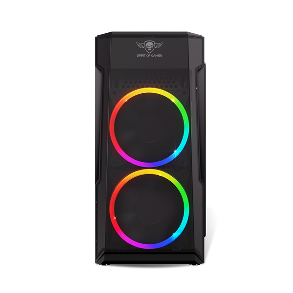 Spirit of Gamer Számítógépház - Deathmatch 3 RGB (fekete, ablakos, 2x12cm, ventilátor mATX, ITX, 1xUSB3.0, 2xUSB2.0) - Image 5