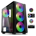 Spirit of Gamer Számítógépház - GHOST III RGB (fekete, ablakos, 4x12cm ventilátor, ATX, mATX, 2xUSB3.0, 1xUSB2.0)