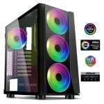 Spirit of Gamer Számítógépház - GHOST III RGB (fekete, ablakos, 4x12cm ventilátor, ATX, mATX, 2xUSB3.0, 1xUSB2.0)
