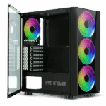 Spirit of Gamer Számítógépház - GHOST III RGB (fekete, ablakos, 4x12cm ventilátor, ATX, mATX, 2xUSB3.0, 1xUSB2.0) - Image 2