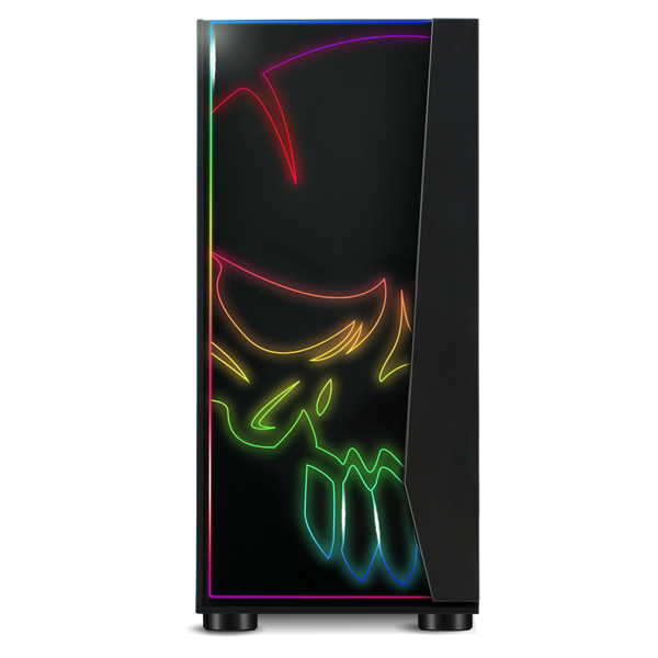 Spirit of Gamer Számítógépház - GHOST ONE RGB (fekete, ablakos, 2x12cm ventilátor, ATX, mATX, 2xUSB3.0, 1xUSB2.0) - Image 2