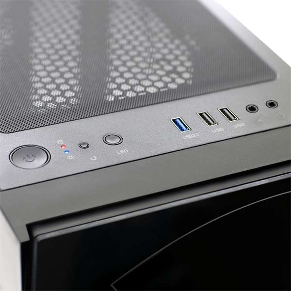 Spirit of Gamer Számítógépház - GHOST ONE RGB (fekete, ablakos, 2x12cm ventilátor, ATX, mATX, 2xUSB3.0, 1xUSB2.0) - Image 5