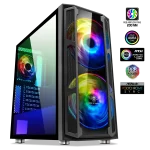 Spirit of Gamer Számítógépház - GHOST 5 RGB (fekete, ablakos, 2x20cm, 2x12cm ventilátor, ATX, mATX, 2xUSB3.0, 1xUSB2.0)