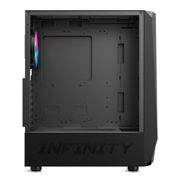 Spirit of Gamer Számítógépház - INFINITY Black (fekete, ablakos, 2x12cm ventilátor, alsó táp,  ATX, 1xUSB3.0, 2xUSB2.0) - Image 5