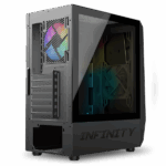 Spirit of Gamer Számítógépház - INFINITY Black (fekete, ablakos, 2x12cm ventilátor, alsó táp,  ATX, 1xUSB3.0, 2xUSB2.0) - Image 6