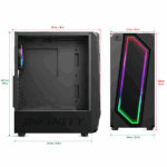 Spirit of Gamer Számítógépház - INFINITY Black (fekete, ablakos, 2x12cm ventilátor, alsó táp,  ATX, 1xUSB3.0, 2xUSB2.0) - Image 12