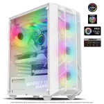 Spirit of Gamer Számítógépház - REBEL NX White (fekete, ablakos, 4x12cm ventilátor, alsó táp,  ATX, 1xUSB3.0, 2xUSB2.0) - Image 2