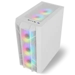 Spirit of Gamer Számítógépház - REBEL NX White (fekete, ablakos, 4x12cm ventilátor, alsó táp,  ATX, 1xUSB3.0, 2xUSB2.0) - Image 7