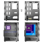 Spirit of Gamer Számítógépház - REBEL XT Black (fekete, ablakos, 4x12cm ventilátor, alsó táp,  ATX, 1xUSB3.0, 2xUSB2.0) - Image 7