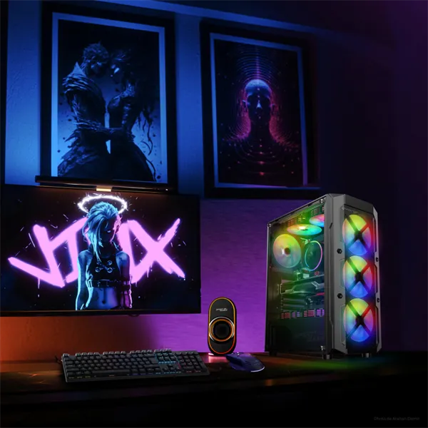 Spirit of Gamer Számítógépház - REBEL XT Black (fekete, ablakos, 4x12cm ventilátor, alsó táp,  ATX, 1xUSB3.0, 2xUSB2.0) - Image 8