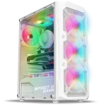 Spirit of Gamer Számítógépház - REBEL XT White (fekete, ablakos, 4x12cm ventilátor, alsó táp,  ATX, 1xUSB3.0, 2xUSB2.0)