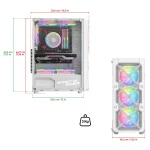 Spirit of Gamer Számítógépház - REBEL XT White (fekete, ablakos, 4x12cm ventilátor, alsó táp,  ATX, 1xUSB3.0, 2xUSB2.0) - Image 9