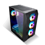 Spirit of Gamer Számítógépház - Rogue VI RGB (fekete, ablakos, 4x12cm ventilátor, alsó táp,  ATX, 1xUSB3.0, 2xUSB2.0) - Image 4