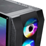 Spirit of Gamer Számítógépház - Rogue VI RGB (fekete, ablakos, 4x12cm ventilátor, alsó táp,  ATX, 1xUSB3.0, 2xUSB2.0) - Image 5