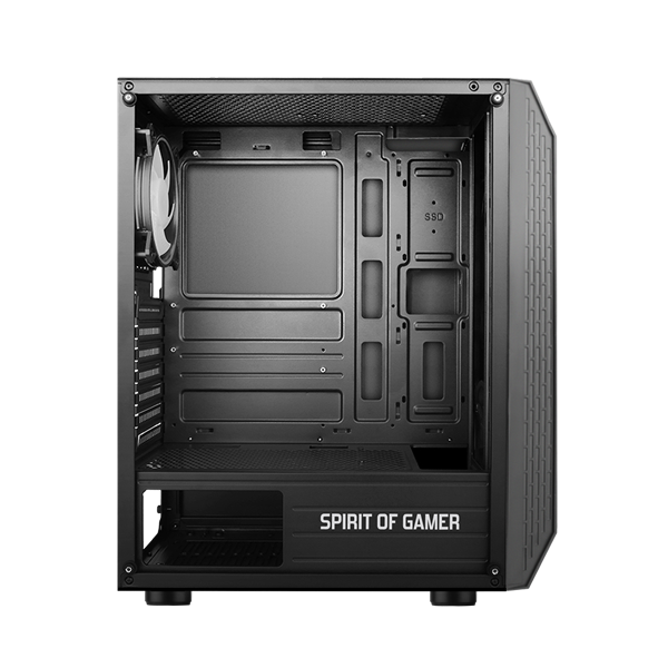 Spirit of Gamer Számítógépház - Rogue VI RGB (fekete, ablakos, 4x12cm ventilátor, alsó táp,  ATX, 1xUSB3.0, 2xUSB2.0) - Image 6