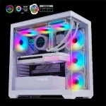 Spirit of Gamer Számítógépház - SPARK Arctic (fehér, ablakos, 6x12cm ventilátor, alsó táp,  ATX, 2xUSB3.0, 1xUSB-C) - Image 3