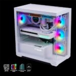 Spirit of Gamer Számítógépház - SPARK Arctic (fehér, ablakos, 6x12cm ventilátor, alsó táp,  ATX, 2xUSB3.0, 1xUSB-C) - Image 4